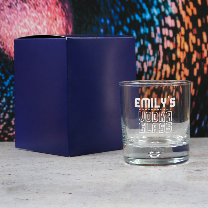 Personalised Engraved Vodka Bubble Tumbler with 'Name's Vodka Glass' Design Image 3