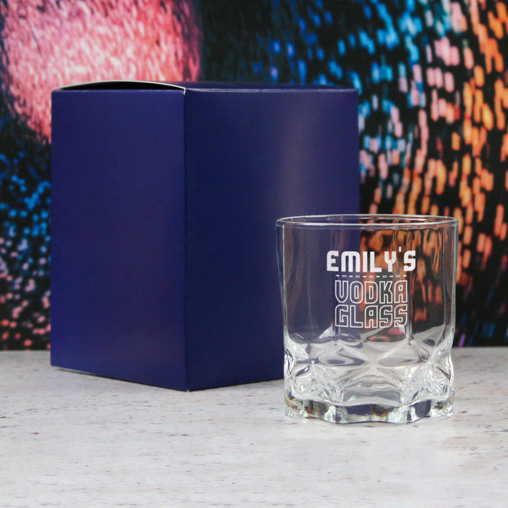 Personalised Engraved Vodka Future Tumbler with 'Name's Vodka Glass' Design Image 3