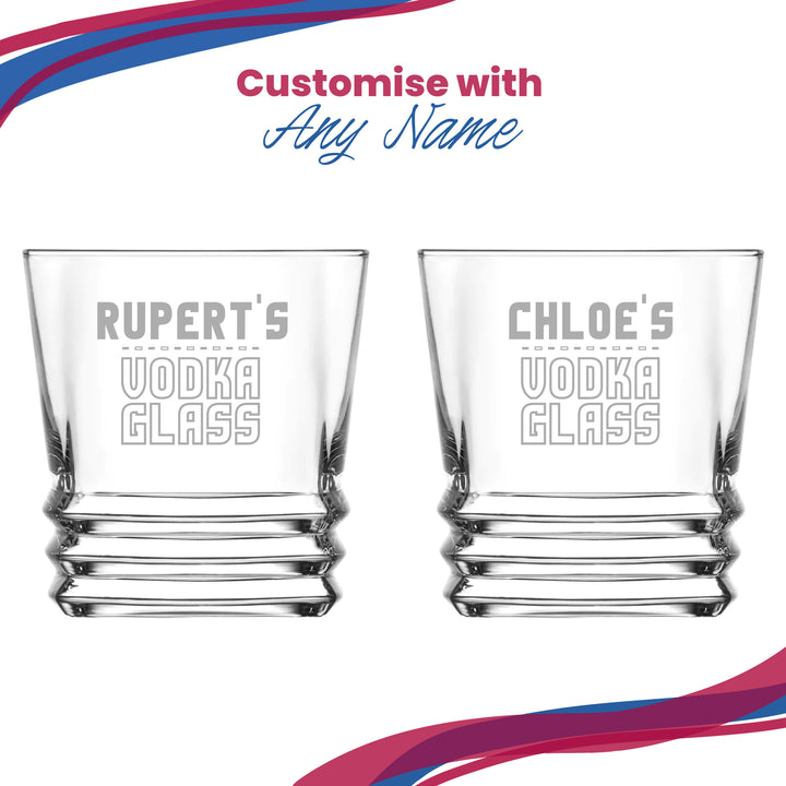 Personalised Engraved Vodka Elegan Tumbler with 'Name's Vodka Glass' Design Image 5