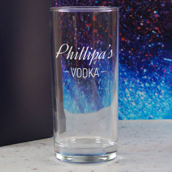 Personalised Engraved Novelty Vodka Hiball with 'Name's Vodka' Design Image 4