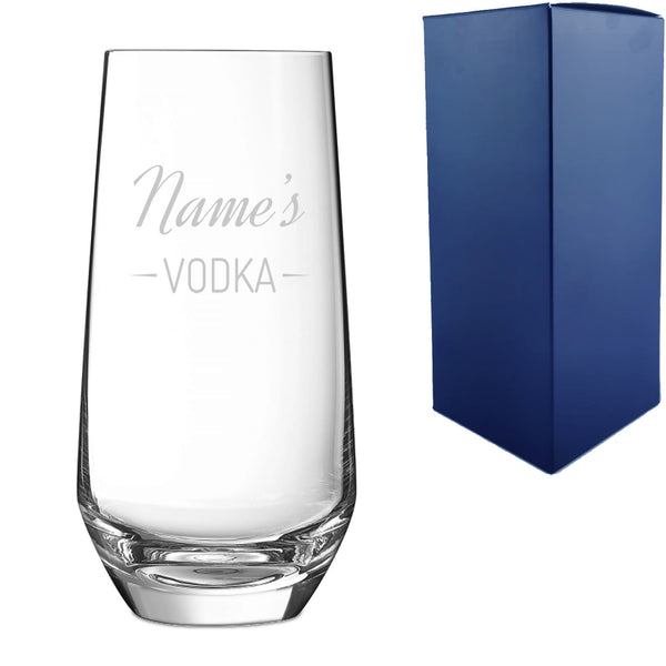 Personalised Engraved Novelty Vodka Lima Hiball with 'Name's Vodka' Design - part of the  collection