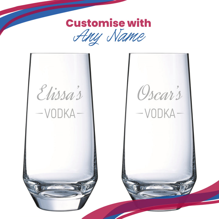 Personalised Engraved Novelty Vodka Lima Hiball with 'Name's Vodka' Design Image 5