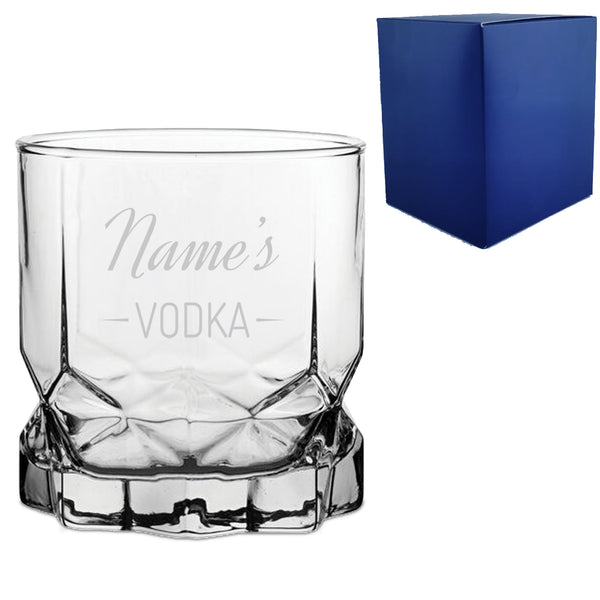 Personalised Engraved Novelty Vodka Future Tumbler with 'Name's Vodka' Design - part of the  collection