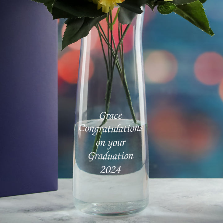 Personalised Engraved 25cm Vera Vase, Customise with Any Message Image 4