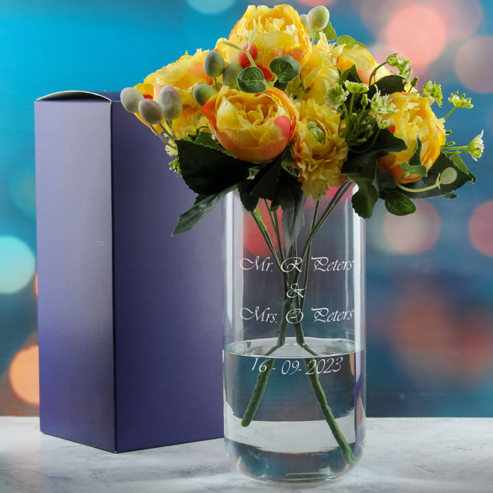 Personalised Engraved 21cm Duo Vase, Customise with Any Message for Any Occasion Image 2