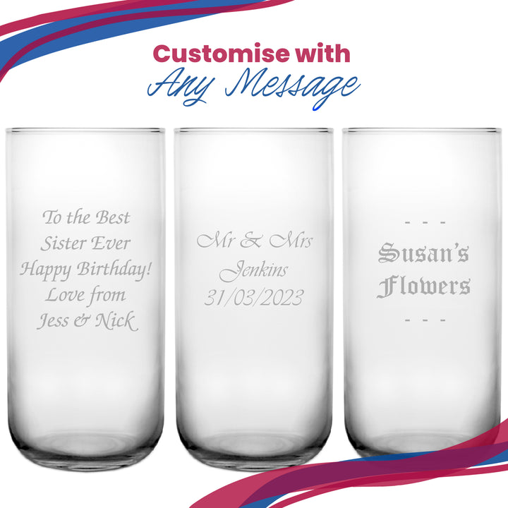 Personalised Engraved 21cm Duo Vase, Customise with Any Message for Any Occasion Image 4