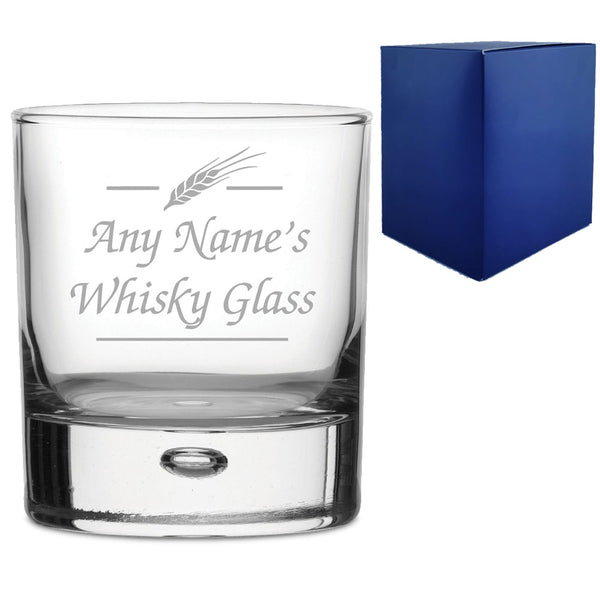 Engraved Novelty 11.5Oz Bubble Whisky Glass, Names Whisky Glass - part of the  collection