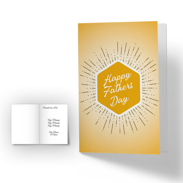 Personalised Happy Fathers Day Card - Hexagon explosion - part of the Gifts Finder  collection