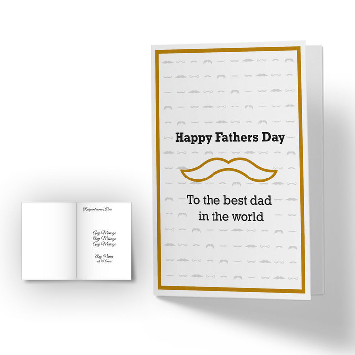 Personalised Happy Fathers Day Card - Moustache - part of the Gifts Finder  collection