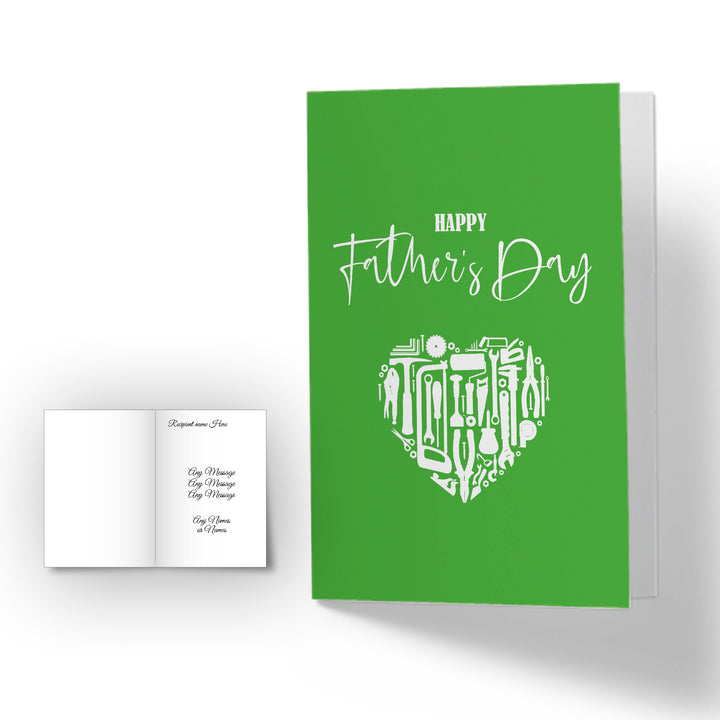 Personalised Happy Fathers Day Card - Tool at Heart - part of the Gifts Finder  collection