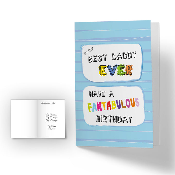 Personalised Happy Birthday Card - Best Daddy Ever - part of the Gifts Finder  collection