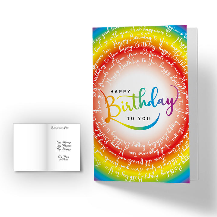 Personalised Happy Birthday Card - Rainbow - part of the Gifts Finder  collection