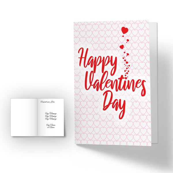 Personalised Valentines Day card - Hearts Image 1