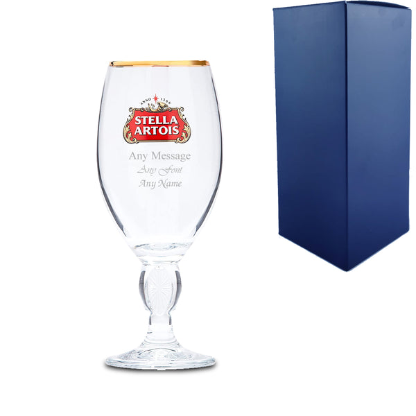 Engraved Stella Half Pint Glass 10Oz - part of the Personalised Beer Pint Glasses And Tankards collection