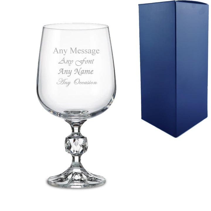 Engraved 11oz Crystal Wine Glass with Gift Box - part of the Gifts Finder  collection