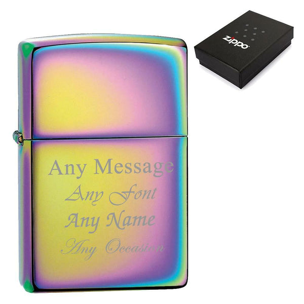 Engraved Multicolour Spectrum Zippo Lighter Image 1