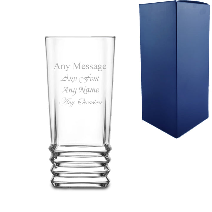 Engraved 335ml Elegan Hiball Glass With Gift Box Image 2