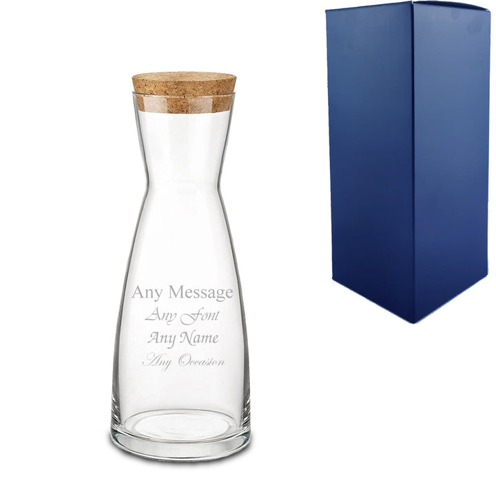 Engraved 285Ml Ypsilon Carafe With Cork Lid - part of the  collection