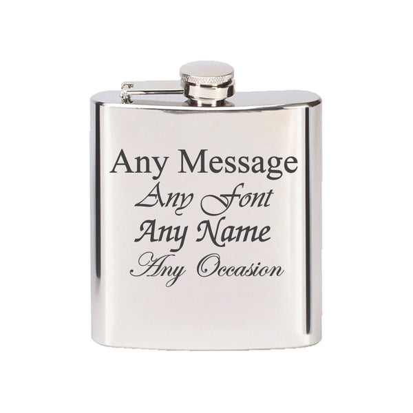 Engraved Stainless Steel 6Oz Hip Flask - part of the  collection