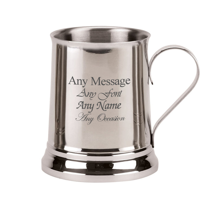 Engraved 16oz Stainless Steel Tankard - part of the Gifts Finder  collection