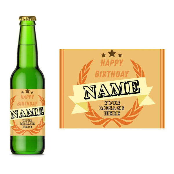 Beer Bottle Label with Birthday Banner Design - part of the Gifts Finder  collection