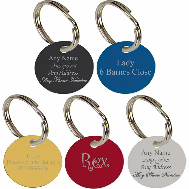 Engraved Round Pet Tag, 19mm and 25mm - part of the Gifts Finder  collection