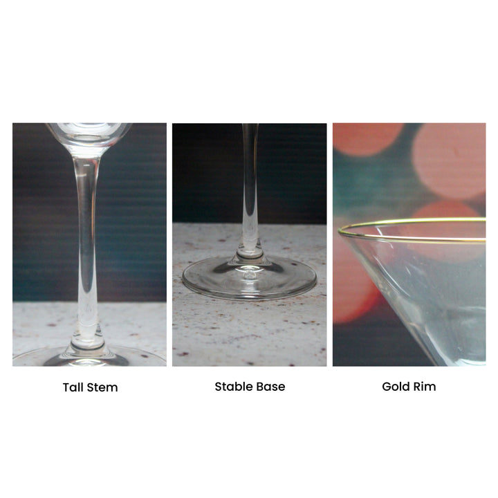 Engraved Gold Rim Martini Cocktail Glass with Name's Martini Design, Personalise with Any Name - part of the  collection