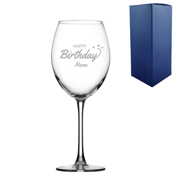 Engraved Happy Birthday Enoteca Wine Glass, Gift Boxed - part of the  collection