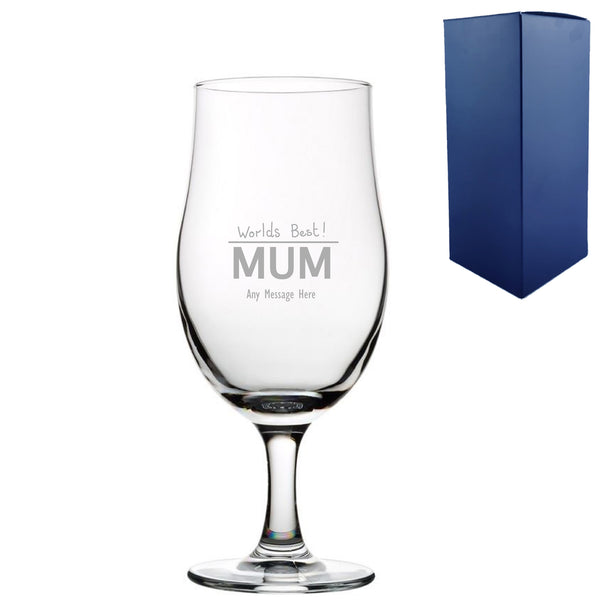 Engraved Mothers Day Draft Stemmed Beer Glass, Gift Boxed - part of the  collection