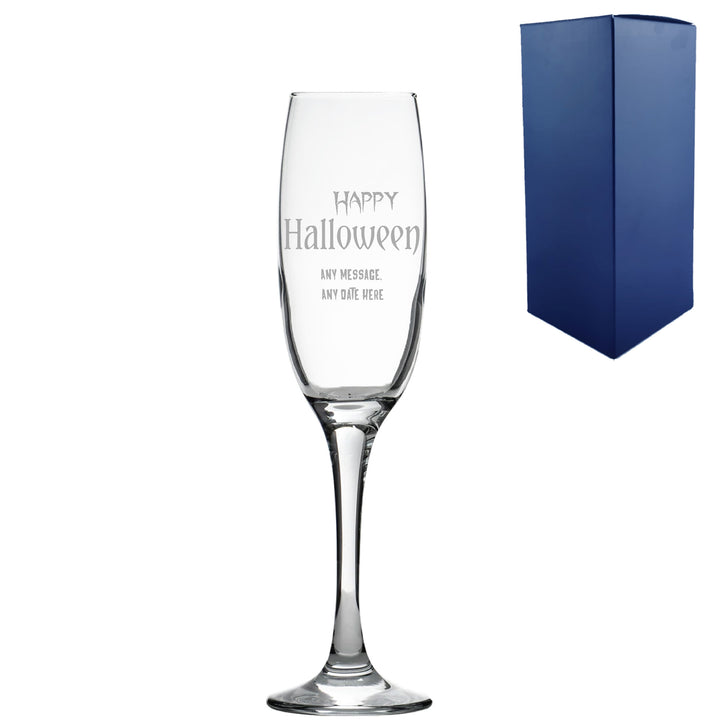 Engraved Happy Halloween Champagne Flute, Gift Boxed - part of the  collection