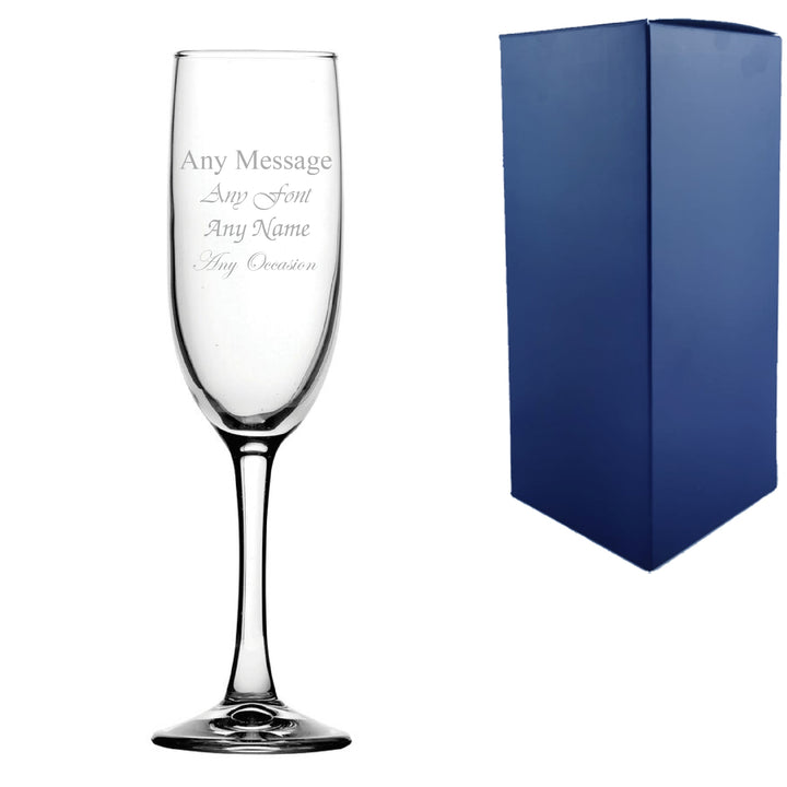 Engraved Imperial Plus Champagne Flute, 5.25Oz/155Ml Glass, Any Message - part of the  collection