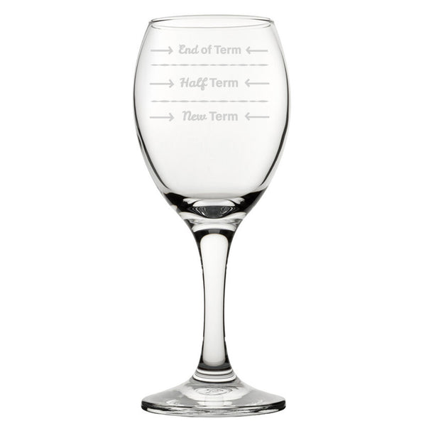 Teacher Terms - Engraved Novelty Wine Glass Image 1