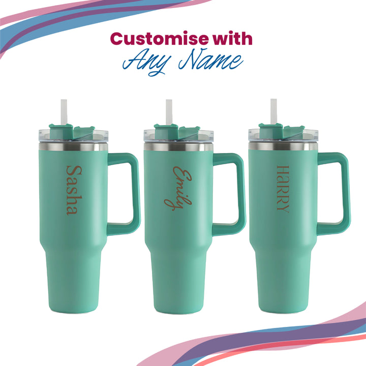 Engraved Extra Large Teal Travel Cup 40oz/1135ml, Any Name