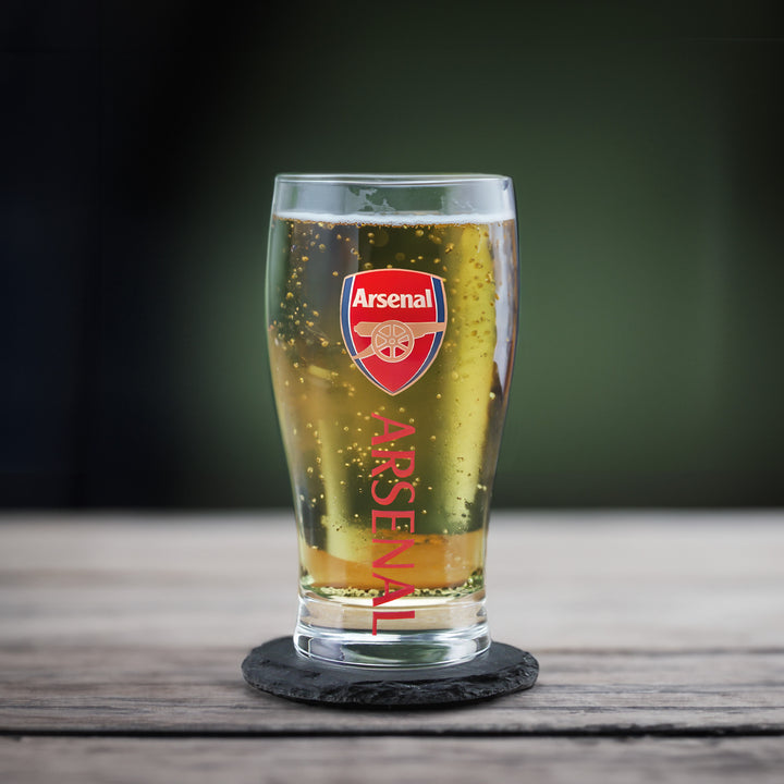 Engraved Arsenal 20oz Tulip Pint Glass, Gift Boxed Image 4