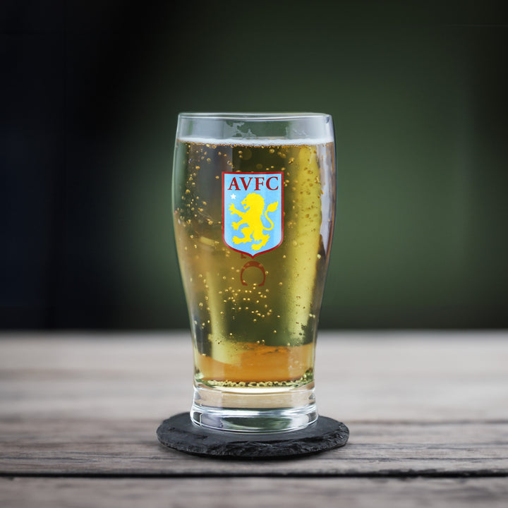 Engraved Aston Villa 20oz Tulip Pint Glass, Gift Boxed