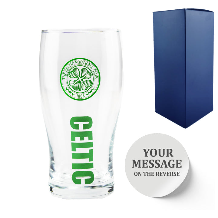 Engraved Celtic 20oz Tulip Pint Glass, Gift Boxed Image 2