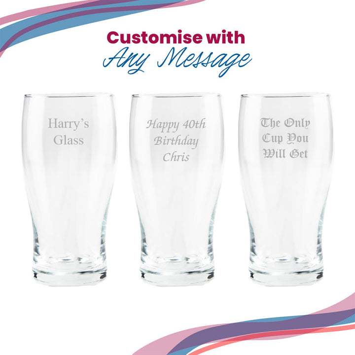 Engraved Everton 20oz Tulip Pint Glass, Gift Boxed Image 5