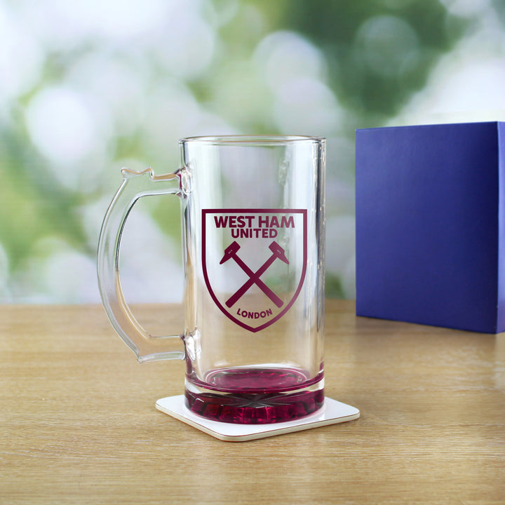 Engraved Official West Ham 20oz Beer Mug, Gift Boxed Image 3