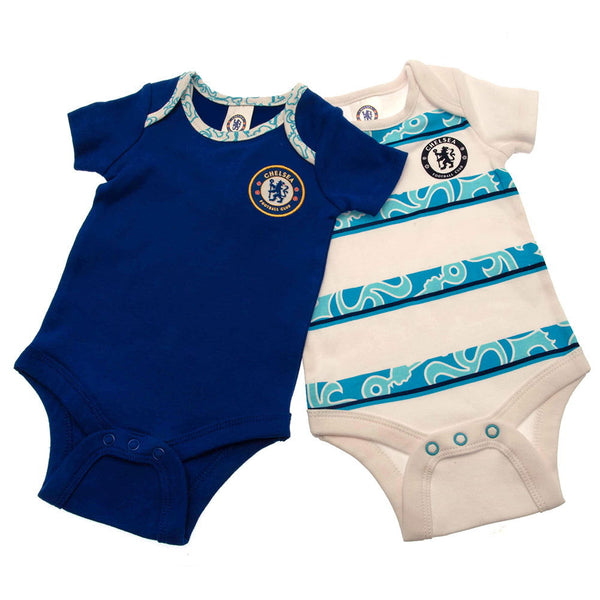 Chelsea Fc 2 Pack Bodysuit 12-18 Mths Lt available to buy at www.giftsfinder.co.uk