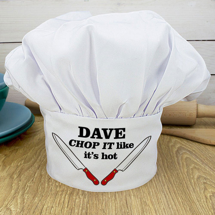 Chop It Like It's Hot Chef Hat (Personalised Chef Hats) available to buy now at www.giftsfinder.co.uk