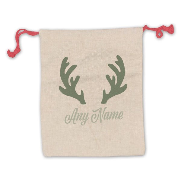 Christmas Presents Sack with Antlers Design - available to buy online at www.giftsfinder.co.uk