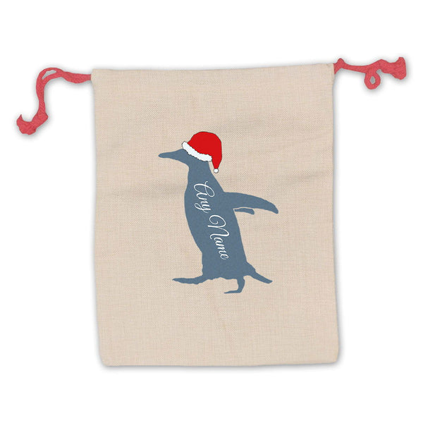 Christmas Presents Sack with Christmas Penguin Design () available to buy now at www.giftsfinder.co.uk