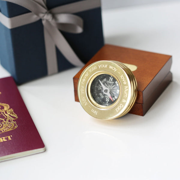 Compass Personalised With Timber Box ()