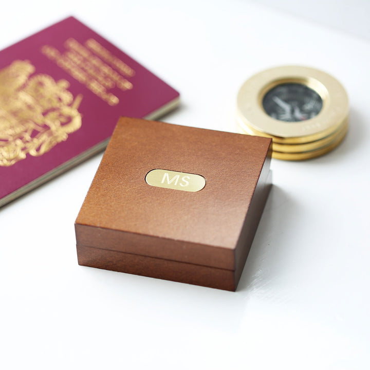 Compass Personalised With Timber Box - part of the Gifts Finder Personalised Compasses collection