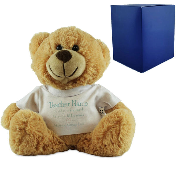 Cream Teddy Bear with A Big Heart Shapes Little Minds Design () available to buy now at www.giftsfinder.co.uk