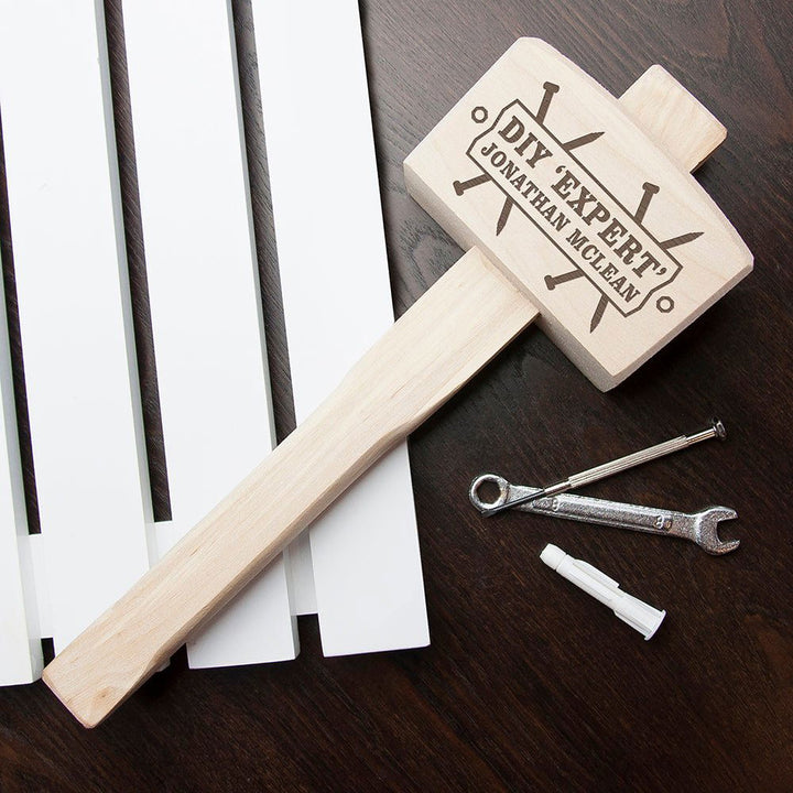 DIY 'Expert' Personalised Wooden Mallet in gift category 