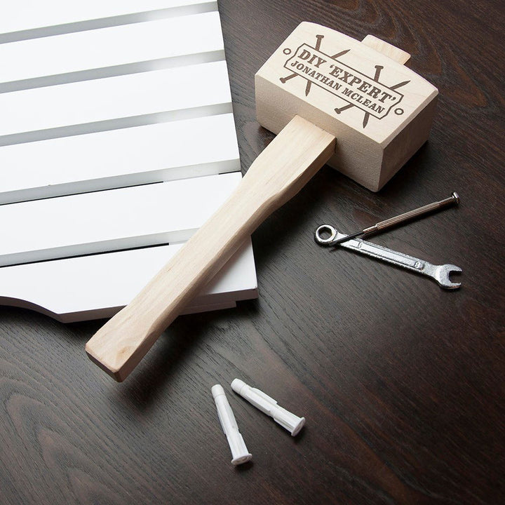 DIY 'Expert' Personalised Wooden Mallet in gift category 