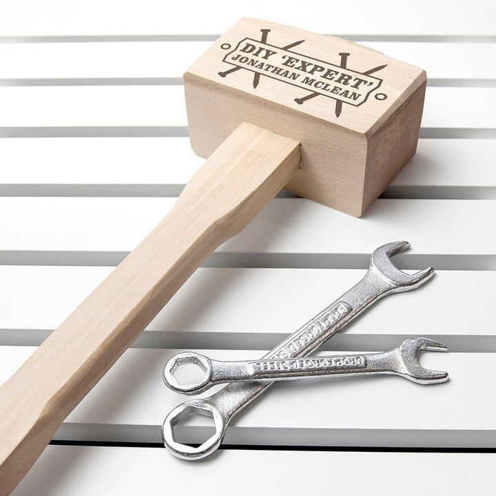 DIY 'Expert' Personalised Wooden Mallet in gift category 