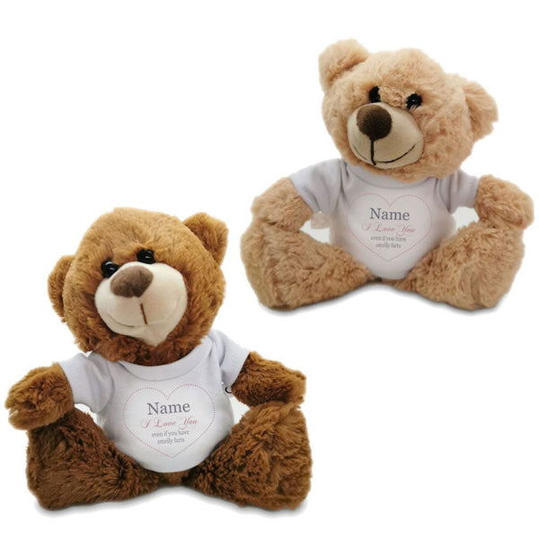 Dark Brown Teddy Bear with I love you Even with Smelly Farts Design () available to buy now at www.giftsfinder.co.uk