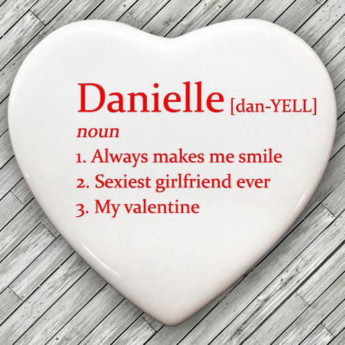 Definition of My Valentine Heart Keepsake (Personalised Ornaments & Keepsakes) available to buy now at www.giftsfinder.co.uk